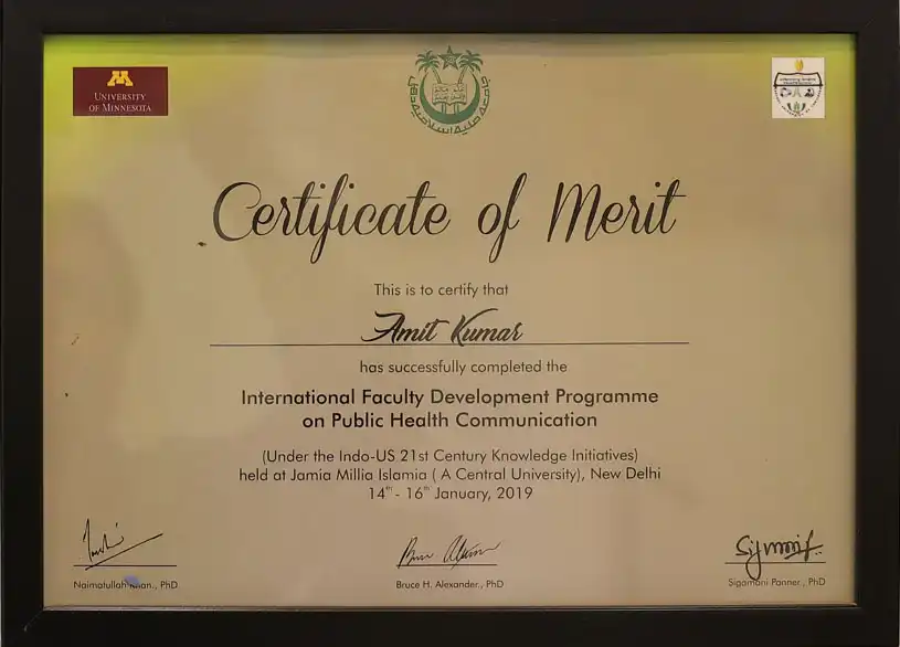 Certificate of Merit
