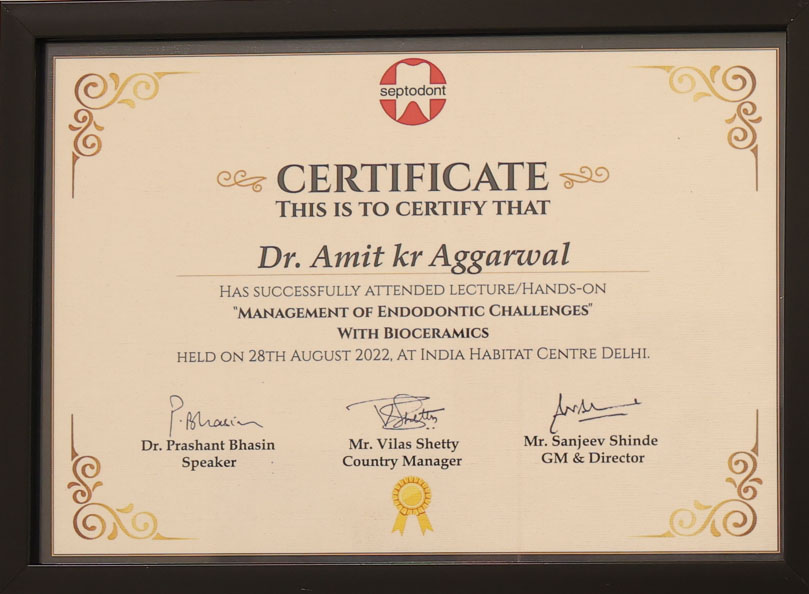 Management of Endodontic Challenges Certificate